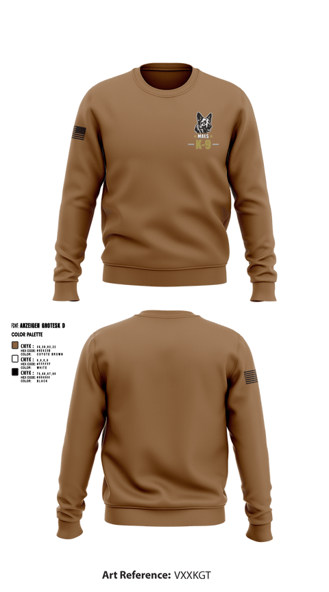 Crew Neck Sweatshirt, Mals K9, Police, Teamtime, Team time, sublimation, custom sports apparel, team uniforms, spirit wear, spiritwear, sports uniforms, custom shirts, team store, custom team store, fundraiser sports, apparel fundraiser