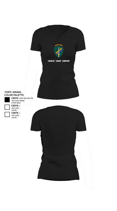 Charlie “Chaos” Company 47870658 Women's Short Sleeve V-neck Shirt - 24
