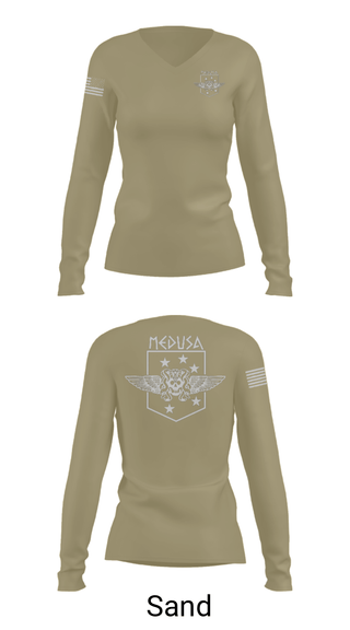 Women's Long Sleeve Vneck Shirt, 2D Marine Raider Battalion, Marines, Teamtime, Team time, sublimation, custom sports apparel, team uniforms, spirit wear, spiritwear, sports uniforms, custom shirts, team store, custom team store, fundraiser sports, apparel fundraiser