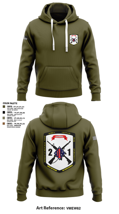 2nd Battalion, 1st Marine Regiment 96823879 Hoodie - 104