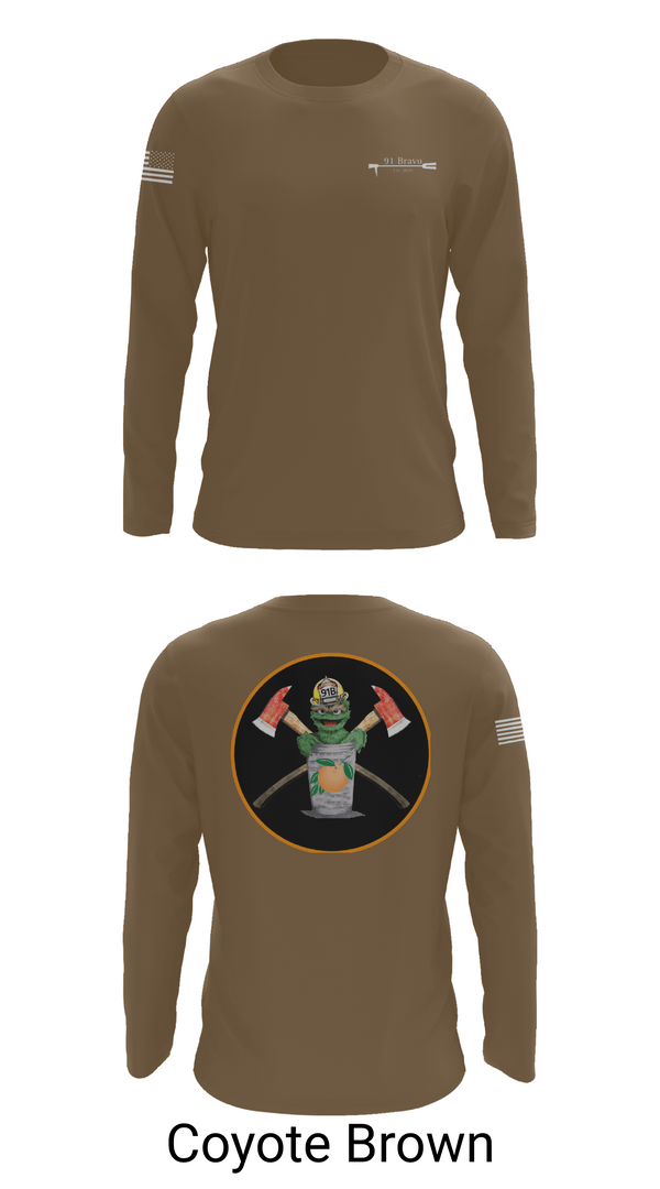 Long Sleeve Performance Shirt, 91 Bravo, Fire Department, Teamtime, Team time, sublimation, custom sports apparel, team uniforms, spirit wear, spiritwear, sports uniforms, custom shirts, team store, custom team store, fundraiser sports, apparel fundraiser