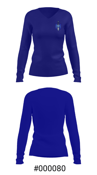 Women's Long Sleeve Vneck Shirt, iMater Knights, Track & Field, Teamtime, Team time, sublimation, custom sports apparel, team uniforms, spirit wear, spiritwear, sports uniforms, custom shirts, team store, custom team store, fundraiser sports, apparel fundraiser