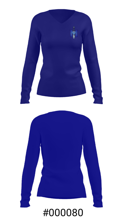 iMater Knights 12068030 Women's Long Sleeve V-neck Shirt - 20