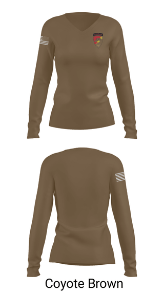 Womens Long Sleeve Vneck Shirt, F-TRP, Army, Teamtime, Team time, sublimation, custom sports apparel, team uniforms, spirit wear, spiritwear, sports uniforms, custom shirts, team store, custom team store, fundraiser sports, apparel fundraiser