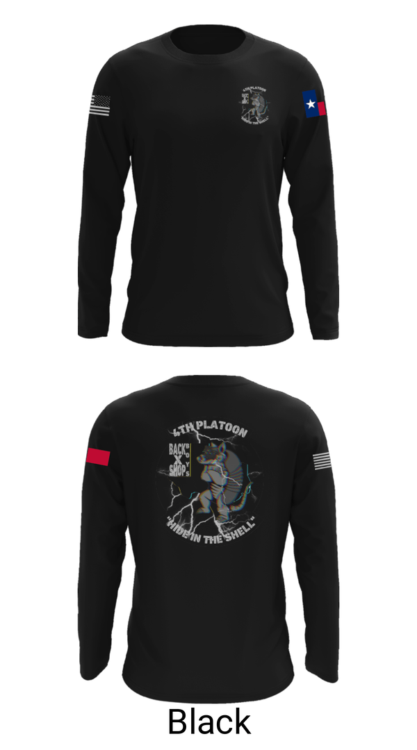 Long Sleeve Performance Shirt, 90th ASB B co 4Th Platoon, Army, Teamtime, Team time, sublimation, custom sports apparel, team uniforms, spirit wear, spiritwear, sports uniforms, custom shirts, team store, custom team store, fundraiser sports, apparel fundraiser