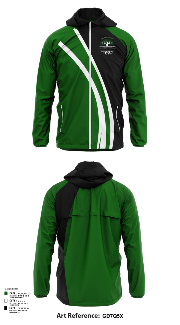 Windbreaker, Green Grace Lawn Care and Landscaping, , Teamtime, Team time, sublimation, custom sports apparel, team uniforms, spirit wear, spiritwear, sports uniforms, custom shirts, team store, custom team store, fundraiser sports, apparel fundraiser