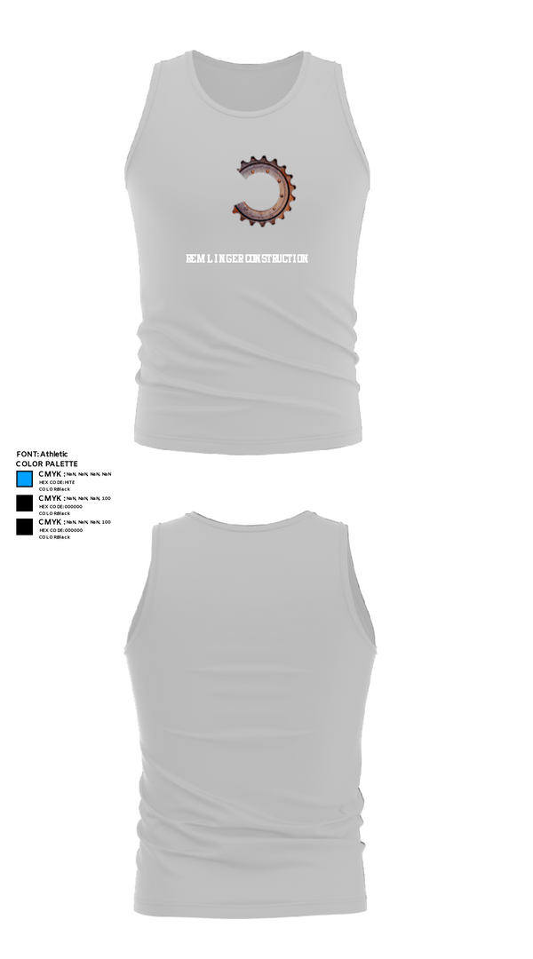 Tank Top, Remlinger construction, , Teamtime, Team time, sublimation, custom sports apparel, team uniforms, spirit wear, spiritwear, sports uniforms, custom shirts, team store, custom team store, fundraiser sports, apparel fundraiser