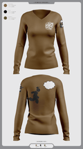 CYD Inc 87712916 Women's Long Sleeve V-neck Shirt -1 1