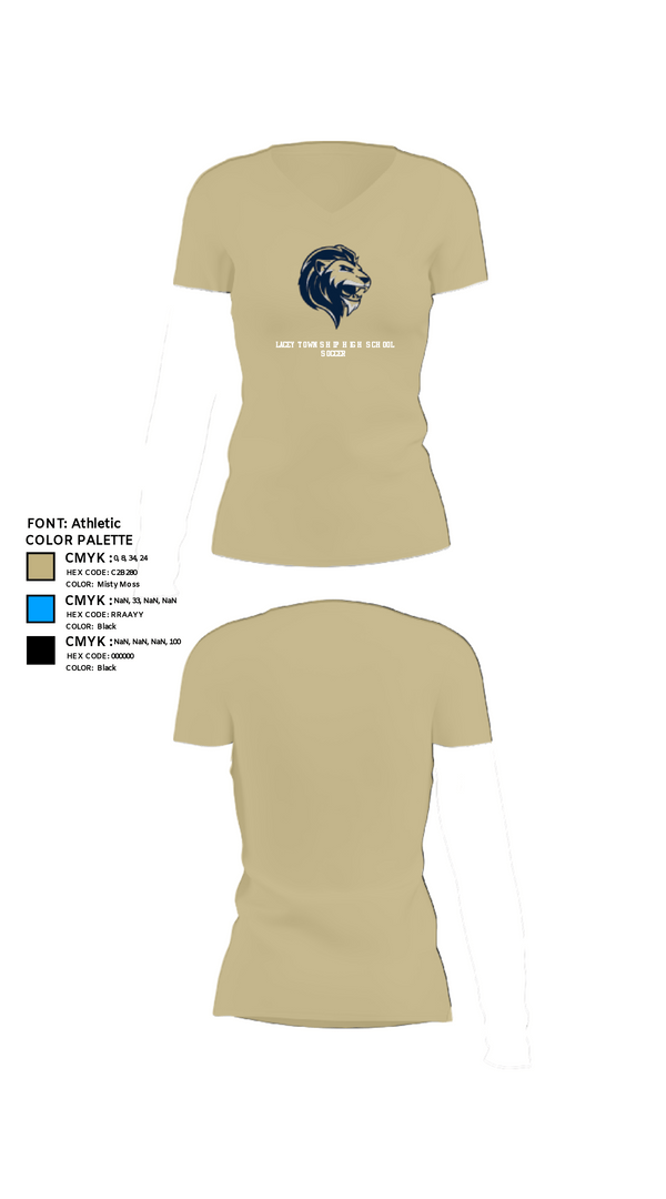 Womens Short Sleeve Vneck Shirt, Lacey Township High School Soccer, Men's Soccer, Teamtime, Team time, sublimation, custom sports apparel, team uniforms, spirit wear, spiritwear, sports uniforms, custom shirts, team store, custom team store, fundraiser sports, apparel fundraiser