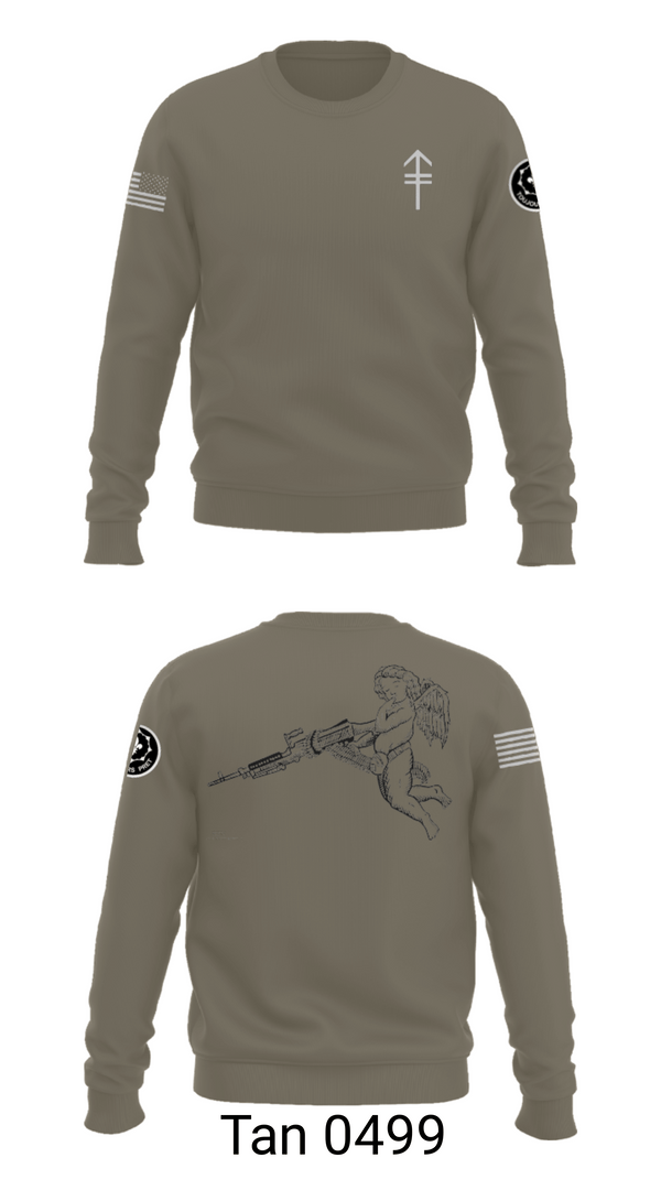 Crew Neck Sweatshirt, 2/2 3rd PLT Weapon SquadE TRP 3RD PLT WEAPONS SQUAD, Army, Teamtime, Team time, sublimation, custom sports apparel, team uniforms, spirit wear, spiritwear, sports uniforms, custom shirts, team store, custom team store, fundraiser sports, apparel fundraiser