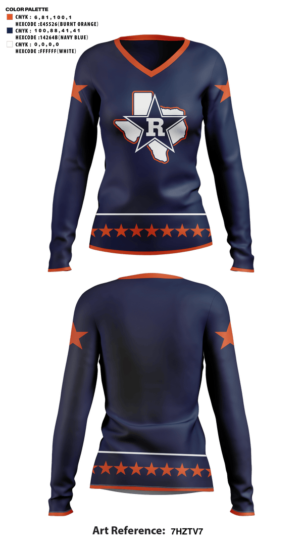 Womens Long Sleeve Vneck Shirt, Riverside High School Cheer, Cheer, Teamtime, Team time, sublimation, custom sports apparel, team uniforms, spirit wear, spiritwear, sports uniforms, custom shirts, team store, custom team store, fundraiser sports, apparel fundraiser