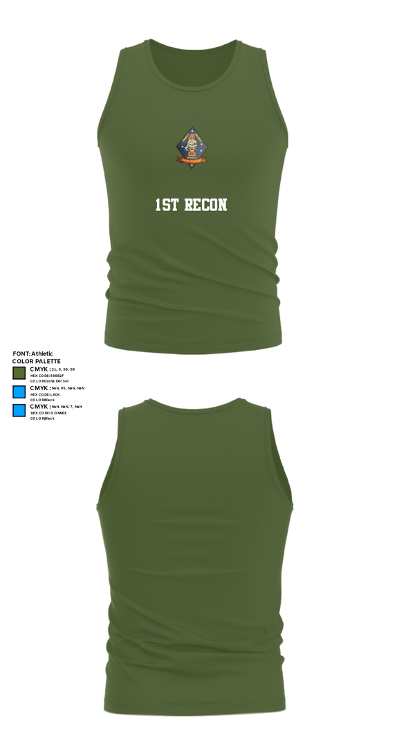 Tank Top, 1st Recon, Marines, Teamtime, Team time, sublimation, custom sports apparel, team uniforms, spirit wear, spiritwear, sports uniforms, custom shirts, team store, custom team store, fundraiser sports, apparel fundraiser