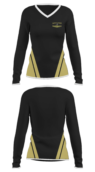 Women's Long Sleeve Vneck Shirt, Hammond Academy Of Science & Tech Baseball, Baseball, Teamtime, Team time, sublimation, custom sports apparel, team uniforms, spirit wear, spiritwear, sports uniforms, custom shirts, team store, custom team store, fundraiser sports, apparel fundraiser
