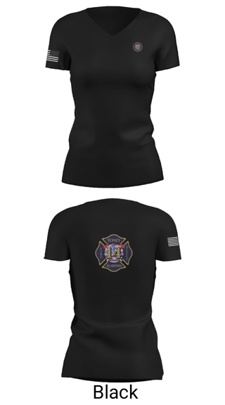 Women's Short Sleeve Vneck Shirt, Tony Volunteer Fire Department, Fire Department, Teamtime, Team time, sublimation, custom sports apparel, team uniforms, spirit wear, spiritwear, sports uniforms, custom shirts, team store, custom team store, fundraiser sports, apparel fundraiser