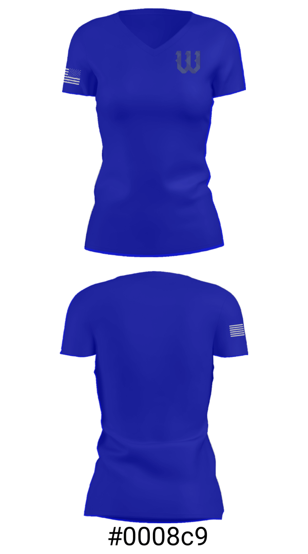 Women's Short Sleeve Vneck Shirt, Washburn High School Badminton, Spirit Store, Teamtime, Team time, sublimation, custom sports apparel, team uniforms, spirit wear, spiritwear, sports uniforms, custom shirts, team store, custom team store, fundraiser sports, apparel fundraiser