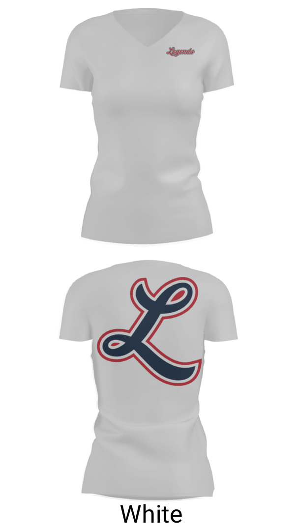 Women's Short Sleeve Vneck Shirt, Louisville Legends Baseball, Baseball, Teamtime, Team time, sublimation, custom sports apparel, team uniforms, spirit wear, spiritwear, sports uniforms, custom shirts, team store, custom team store, fundraiser sports, apparel fundraiser