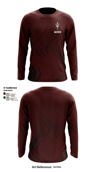 Mount Diablo High School Swimming 26368182 Long Sleeve Performance Shirt 1