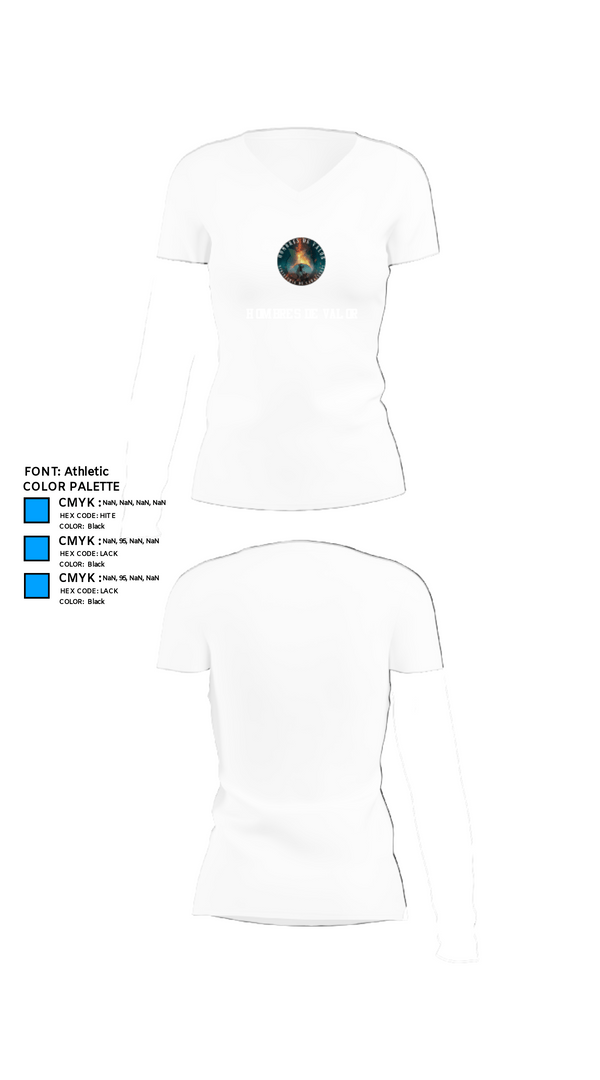 Womens Short Sleeve Vneck Shirt, Hombres de Valor, , Teamtime, Team time, sublimation, custom sports apparel, team uniforms, spirit wear, spiritwear, sports uniforms, custom shirts, team store, custom team store, fundraiser sports, apparel fundraiser