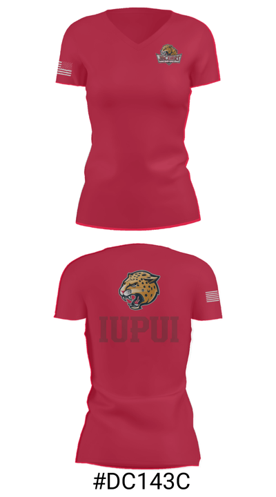 University-Purdue University Track 77238438 Women's Short Sleeve V-neck Shirt - 21