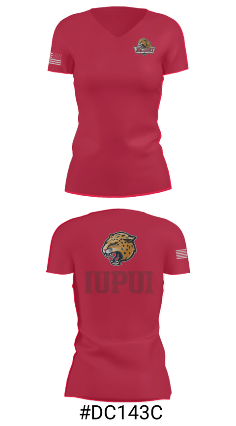 Women's Short Sleeve Vneck Shirt, University-Purdue University Track, Track & Field, Teamtime, Team time, sublimation, custom sports apparel, team uniforms, spirit wear, spiritwear, sports uniforms, custom shirts, team store, custom team store, fundraiser sports, apparel fundraiser