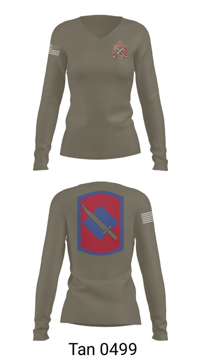 Fox Company 39th BSB (FA FSC) 47810185 Women's Long Sleeve V-neck Shirt - 49
