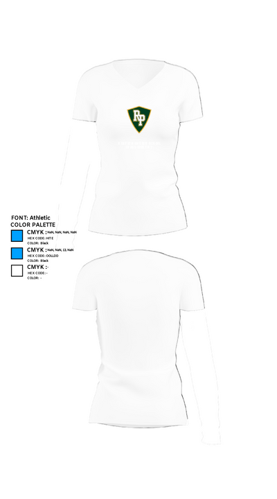 Rex Putnam High School Cross Country 22837118 Women's Short Sleeve V-neck Shirt - 18