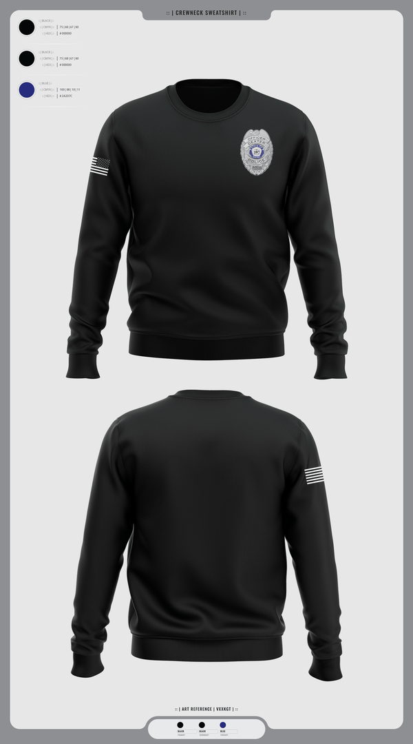Crew Neck Sweatshirt, Dexter Pd, Police, Teamtime, Team time, sublimation, custom sports apparel, team uniforms, spirit wear, spiritwear, sports uniforms, custom shirts, team store, custom team store, fundraiser sports, apparel fundraiser