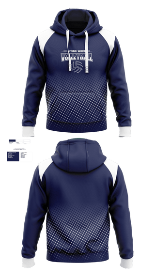 Hoodie, Living Word Academy Volleyball, Women's Volleyball, Teamtime, Team time, sublimation, custom sports apparel, team uniforms, spirit wear, spiritwear, sports uniforms, custom shirts, team store, custom team store, fundraiser sports, apparel fundraiser