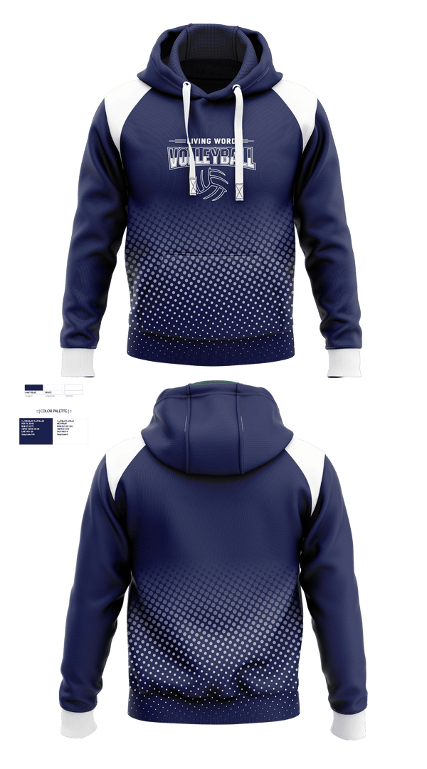 Hoodie, Living Word Academy Volleyball, Women's Volleyball, Teamtime, Team time, sublimation, custom sports apparel, team uniforms, spirit wear, spiritwear, sports uniforms, custom shirts, team store, custom team store, fundraiser sports, apparel fundraiser