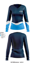 La Plata High School Lady Warriors 83095388 Women's Long Sleeve V-neck Shirt - 1