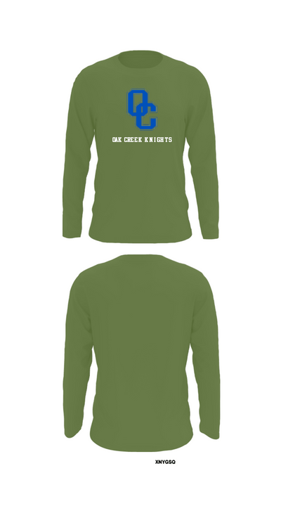 Oak Creek Knights 26467111 Long Sleeve Performance Shirt - 20
