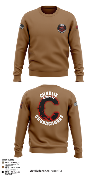 Crew Neck Sweatshirt, C Co Chupacabras, Army, Teamtime, Team time, sublimation, custom sports apparel, team uniforms, spirit wear, spiritwear, sports uniforms, custom shirts, team store, custom team store, fundraiser sports, apparel fundraiser
