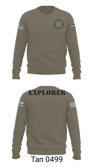 Crew Neck Sweatshirt, BSO Explorers, Police, Teamtime, Team time, sublimation, custom sports apparel, team uniforms, spirit wear, spiritwear, sports uniforms, custom shirts, team store, custom team store, fundraiser sports, apparel fundraiser