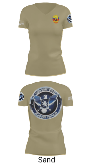 Women's Short Sleeve Vneck Shirt, TS FEDERAL PRIVATE SECURITY & BODYGUARD, Police, Teamtime, Team time, sublimation, custom sports apparel, team uniforms, spirit wear, spiritwear, sports uniforms, custom shirts, team store, custom team store, fundraiser sports, apparel fundraiser