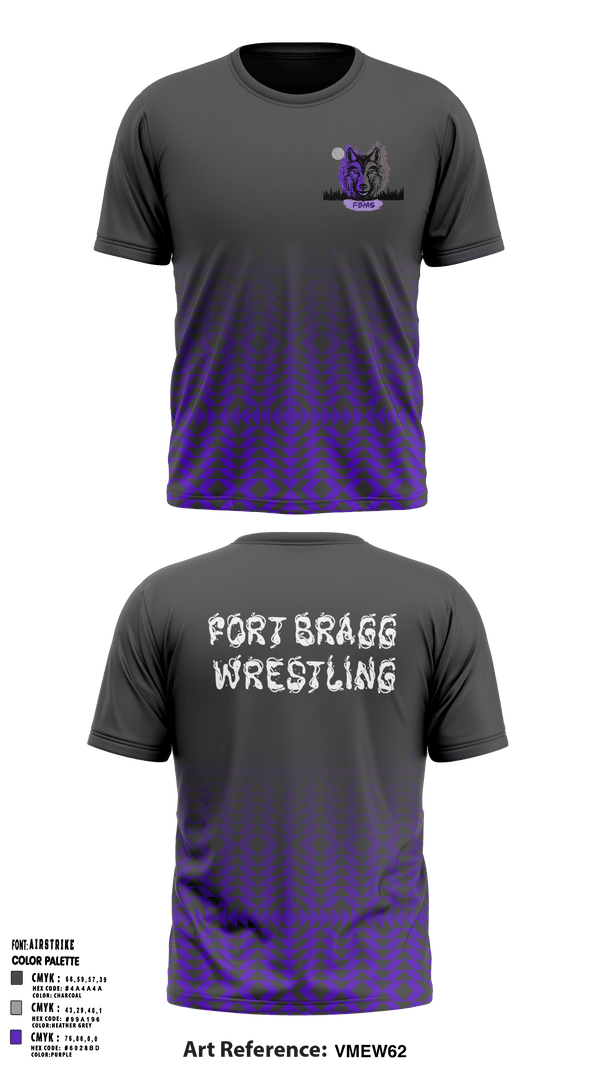 Short Sleeve Performance Shirt, Fort Bragg Middle School, Wrestling, Teamtime, Team time, sublimation, custom sports apparel, team uniforms, spirit wear, spiritwear, sports uniforms, custom shirts, team store, custom team store, fundraiser sports, apparel fundraiser