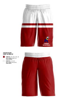 Mens Basketball Shorts, Cobden High School Basketball, Men's Basketball, Teamtime, Team time, sublimation, custom sports apparel, team uniforms, spirit wear, spiritwear, sports uniforms, custom shirts, team store, custom team store, fundraiser sports, apparel fundraiser