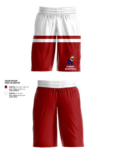 Cobden High School Basketball 93415192 Mens Basketball Shorts 1