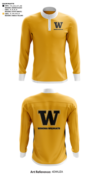 Quarter Zip Jacket, Winona Wildcats, Men's Basketball, Teamtime, Team time, sublimation, custom sports apparel, team uniforms, spirit wear, spiritwear, sports uniforms, custom shirts, team store, custom team store, fundraiser sports, apparel fundraiser