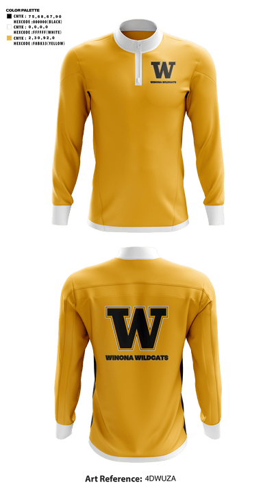 Winona Wildcats 72452864 Quarter Zip Jacket - 41