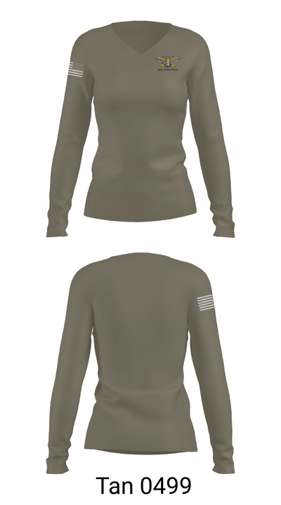 E Trp 2-6 CAV, 25th CAB, 25th INF 18040120 Women's Long Sleeve V-neck Shirt - 77