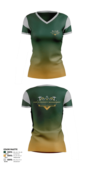 Womens Short Sleeve Vneck Shirt, Curtis Property Management, , Teamtime, Team time, sublimation, custom sports apparel, team uniforms, spirit wear, spiritwear, sports uniforms, custom shirts, team store, custom team store, fundraiser sports, apparel fundraiser