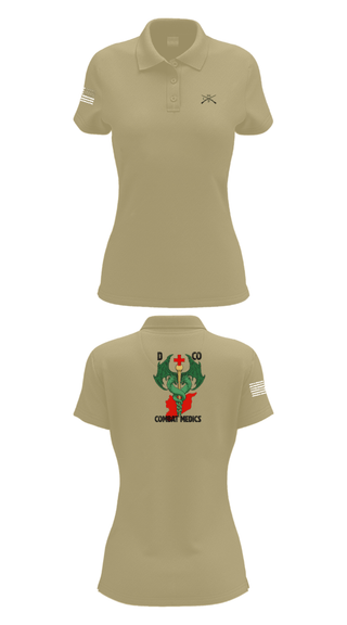 Womens Short Sleeve Performance Polo, D-co 1-114th, Army, Teamtime, Team time, sublimation, custom sports apparel, team uniforms, spirit wear, spiritwear, sports uniforms, custom shirts, team store, custom team store, fundraiser sports, apparel fundraiser