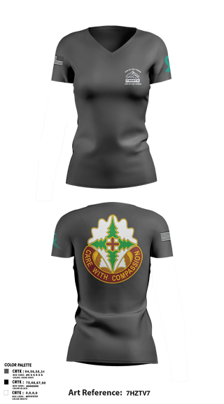 Womens Short Sleeve Vneck Shirt, MAMC7N A Co MAMC, Army, Teamtime, Team time, sublimation, custom sports apparel, team uniforms, spirit wear, spiritwear, sports uniforms, custom shirts, team store, custom team store, fundraiser sports, apparel fundraiser
