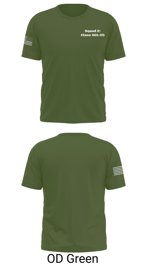 Old School Cotton Feel Shirt, Squad 2: Class 001-25, Army, Teamtime, Team time, sublimation, custom sports apparel, team uniforms, spirit wear, spiritwear, sports uniforms, custom shirts, team store, custom team store, fundraiser sports, apparel fundraiser