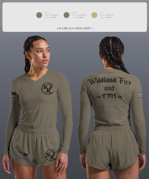 Womens Long Sleeve Vneck Shirt, Knight Fire, , Teamtime, Team time, sublimation, custom sports apparel, team uniforms, spirit wear, spiritwear, sports uniforms, custom shirts, team store, custom team store, fundraiser sports, apparel fundraiser