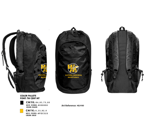 Gear Bag, Watkins Memorial High School Basketball, Women's Basketball, Teamtime, Team time, sublimation, custom sports apparel, team uniforms, spirit wear, spiritwear, sports uniforms, custom shirts, team store, custom team store, fundraiser sports, apparel fundraiser