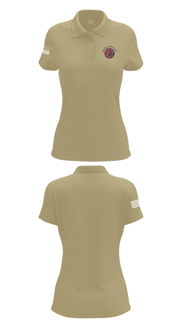 Womens Short Sleeve Performance Polo, Madras High School Swimming, Swimming, Teamtime, Team time, sublimation, custom sports apparel, team uniforms, spirit wear, spiritwear, sports uniforms, custom shirts, team store, custom team store, fundraiser sports, apparel fundraiser