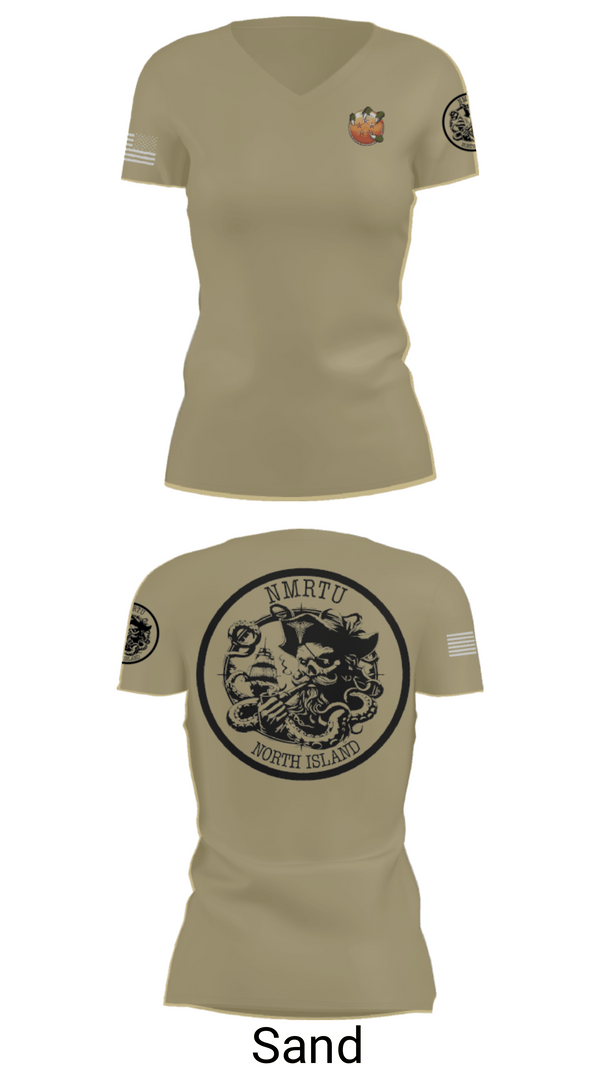 Womens Short Sleeve Vneck Shirt, USS MAKIN ISLANDC5 MKI, Navy, Teamtime, Team time, sublimation, custom sports apparel, team uniforms, spirit wear, spiritwear, sports uniforms, custom shirts, team store, custom team store, fundraiser sports, apparel fundraiser