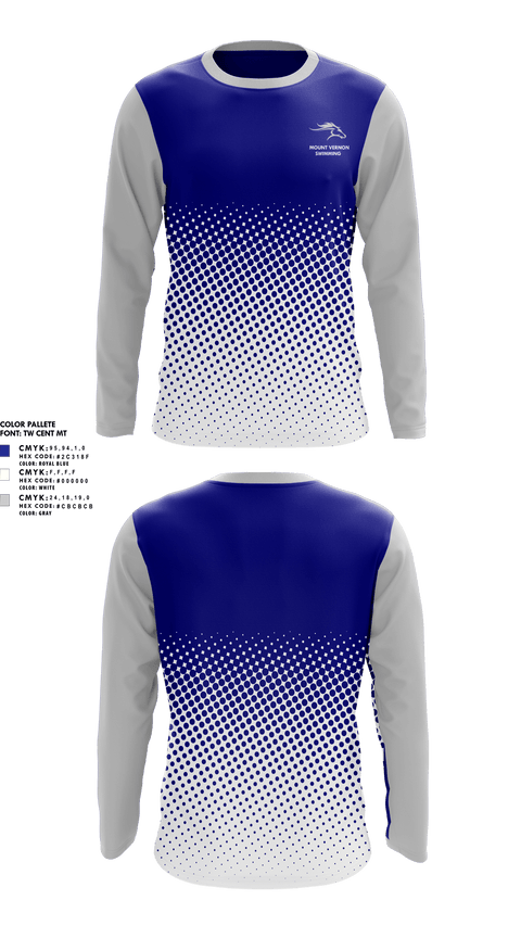Long Sleeve Performance Shirt, Mount Vernon Presbyterian Upper School Swimming, Swimming, Teamtime, Team time, sublimation, custom sports apparel, team uniforms, spirit wear, spiritwear, sports uniforms, custom shirts, team store, custom team store, fundraiser sports, apparel fundraiser
