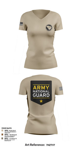 Womens Short Sleeve Vneck Shirt, , National Guard, Teamtime, Team time, sublimation, custom sports apparel, team uniforms, spirit wear, spiritwear, sports uniforms, custom shirts, team store, custom team store, fundraiser sports, apparel fundraiser